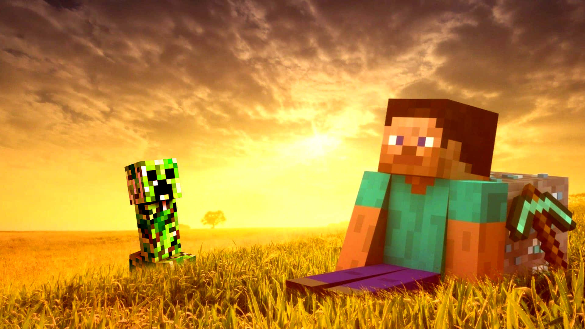 Minecraft 1920 x 1080 背景圖片 壁紙