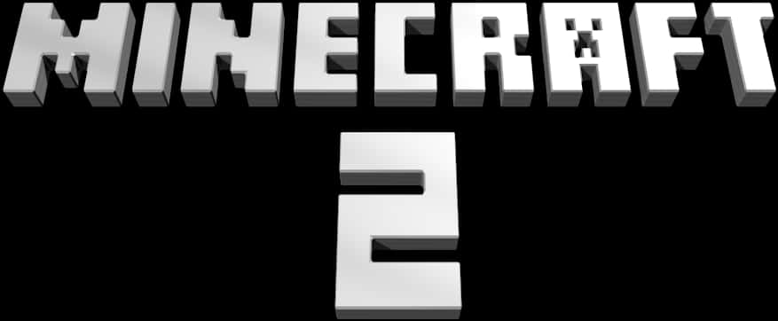 Minecraft 2 標誌 黑色背景 壁紙