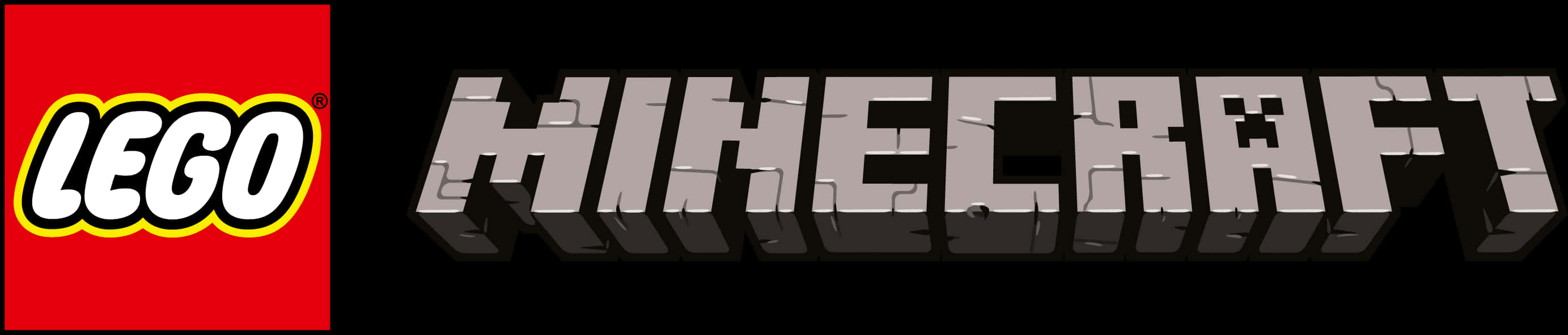 樂高_ Minecraft_ 標誌_ 黑色背景 壁紙