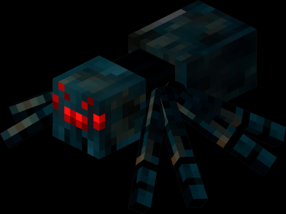 Minecraft_ 蜘蛛_ 在黑暗中 壁紙