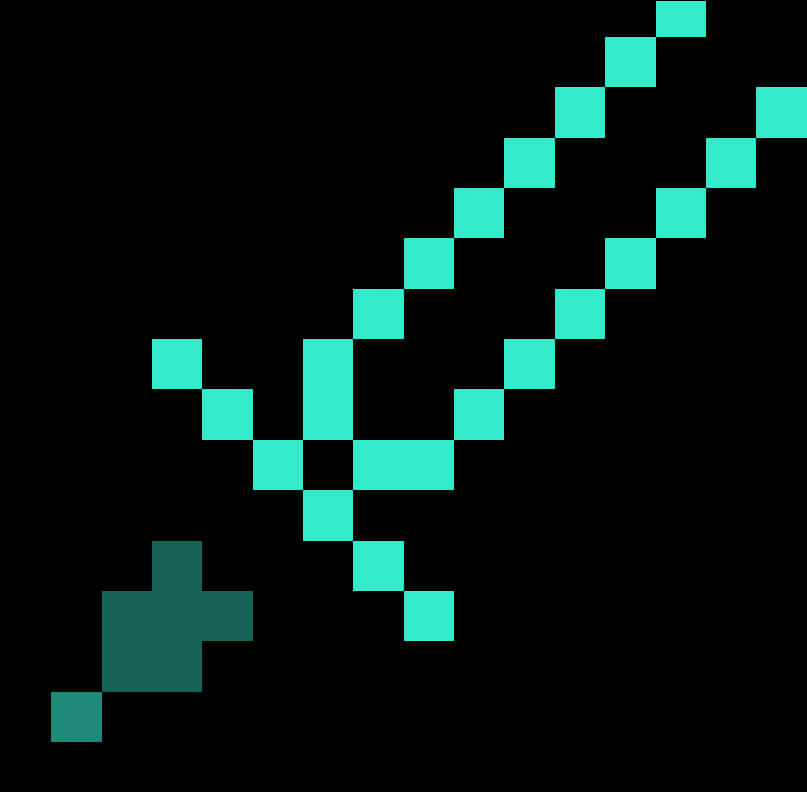 像素化鑽石劍 Minecraft 壁紙