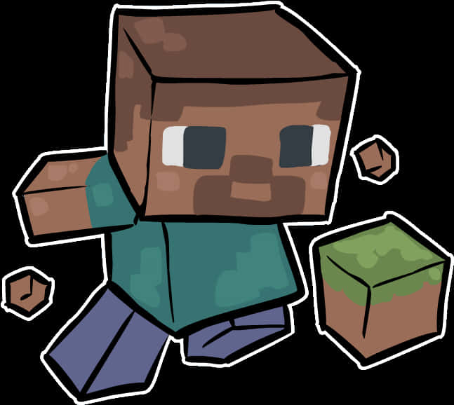 Minecraft 角色與方塊向量圖 壁紙