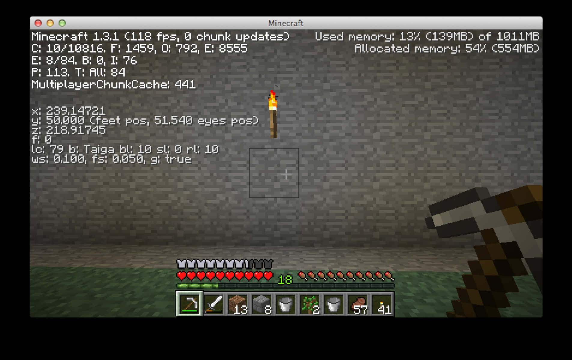 Minecraft 遊戲畫面截圖與除錯資訊 壁紙