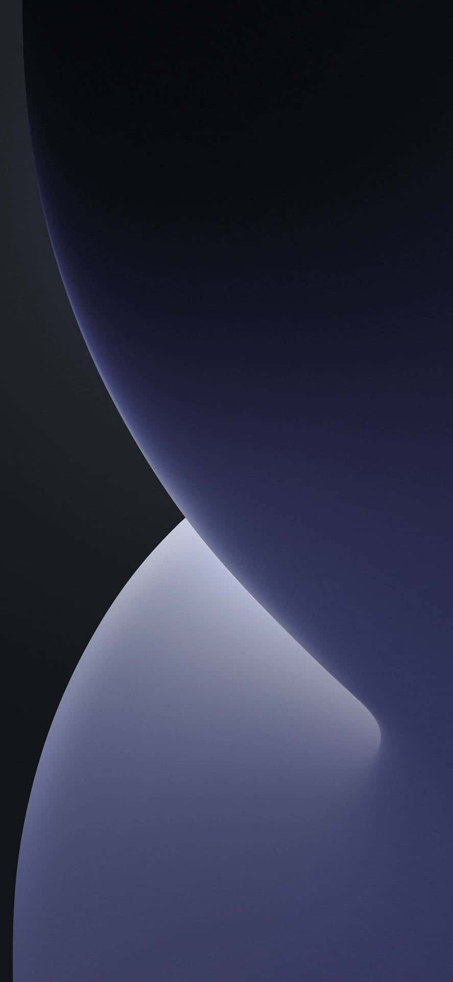  壁紙 — 一個極簡抽象構圖，黑色背景上流動著深淺不一的紫色曲線。