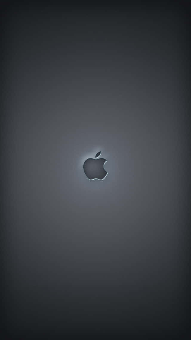  壁紙 — 一個極簡的Apple標誌，居中放置在深灰色漸變背景上，邊緣帶有柔和發光效果。
