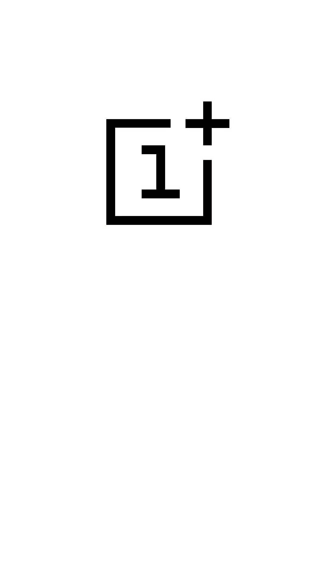 白色背景上的黑色OnePlus標誌 — 一加 壁紙