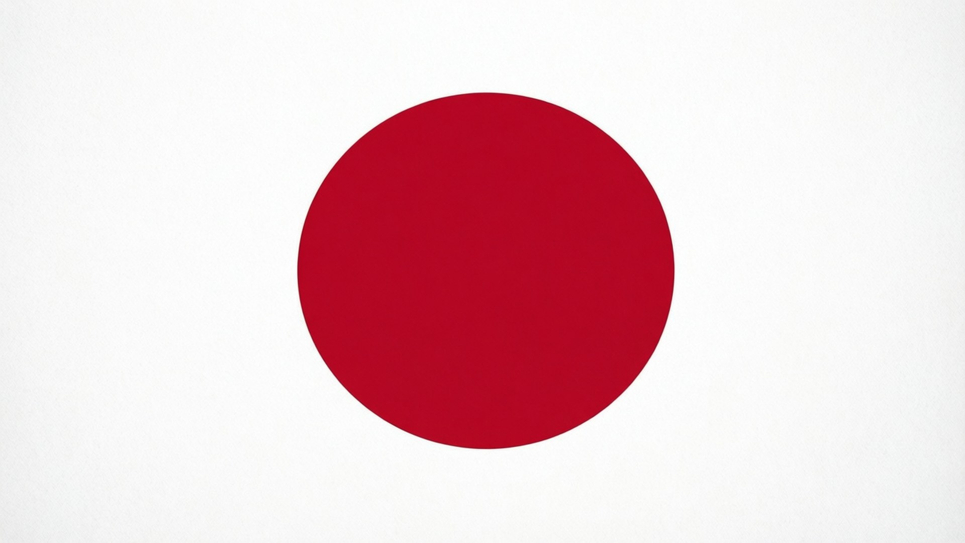 Minimalist Flag 壁紙 — 一面極簡風格的日本國旗，中央有一個大膽的紅色圓圈，背景為純白色。