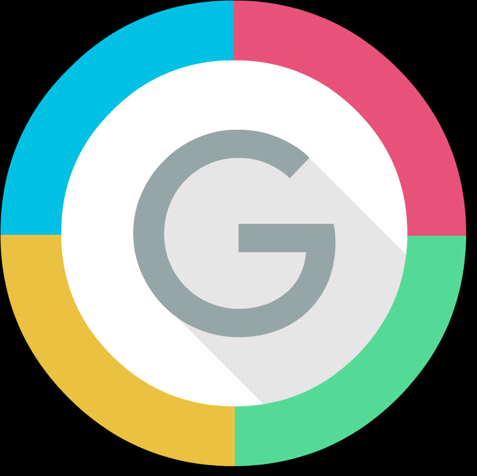 Google標誌，帶有彩色分段環，黑色背景 — Google 壁紙