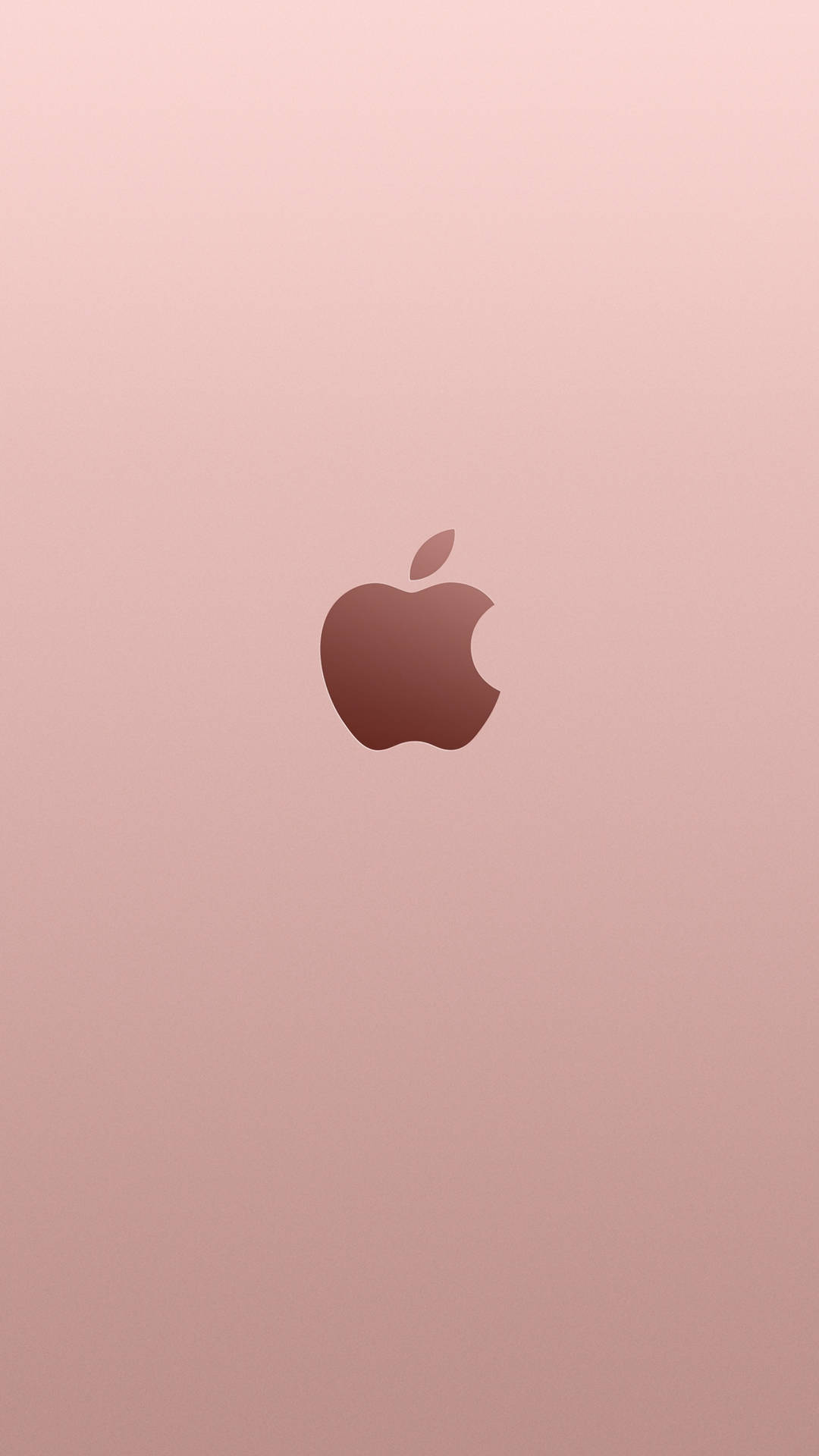 玫瑰金色背景，中央有Apple標誌 — iPhone 13 Pro Max 壁紙