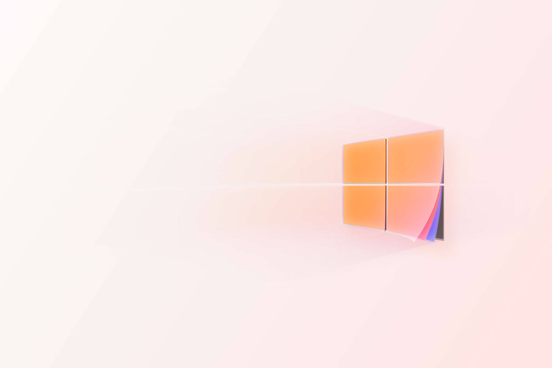 在抽象粉彩背景上的漸變面板Windows標誌 — Windows 11 壁紙