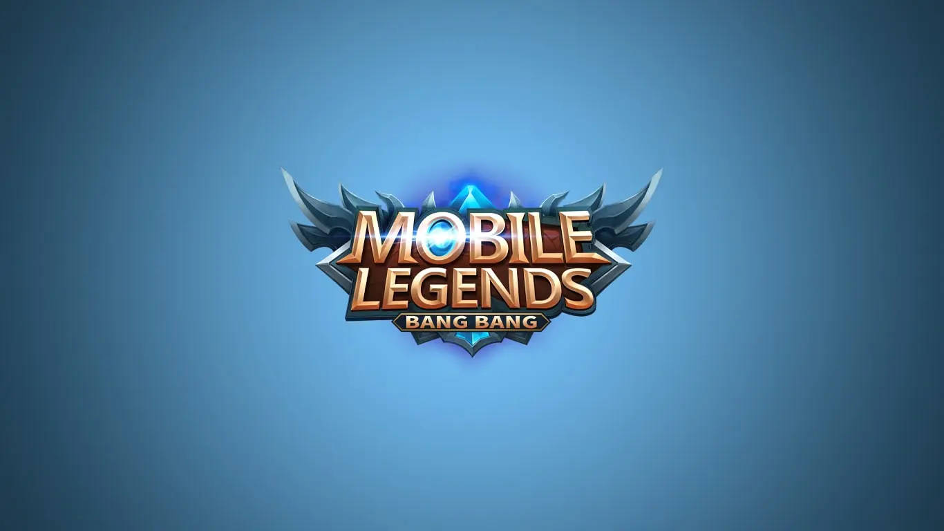 Mobile Legends Bang Bang 遊戲標誌，帶有發光的藍色和金色設計。 — Valorant Logo 壁紙