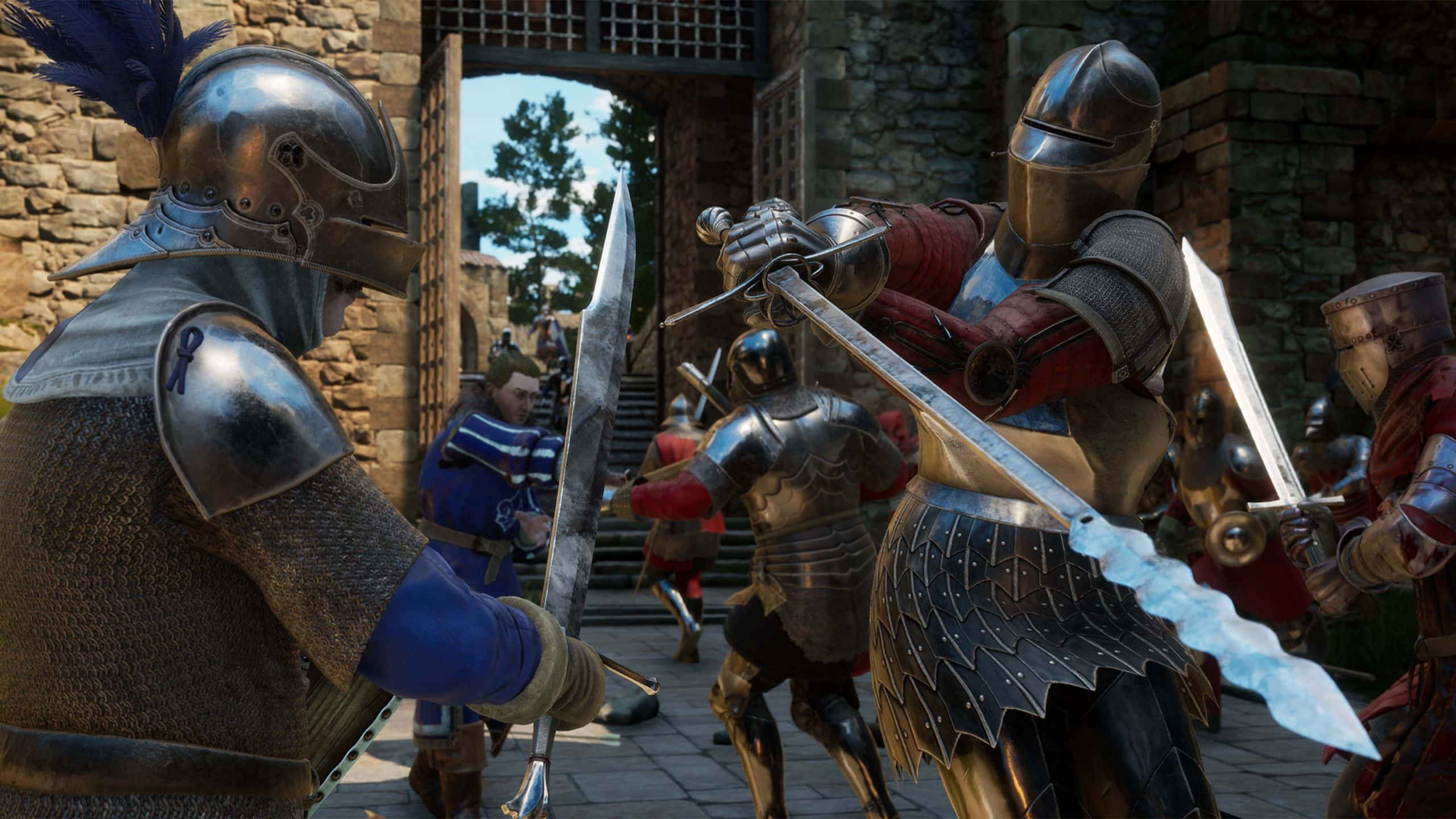 《Mordhau》激烈戰鬥場景 1440p 解析度 壁紙
