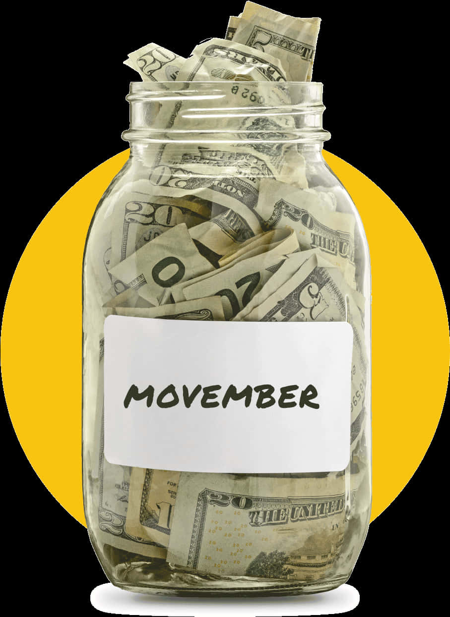 Movember 捐款罐裝滿錢 壁紙