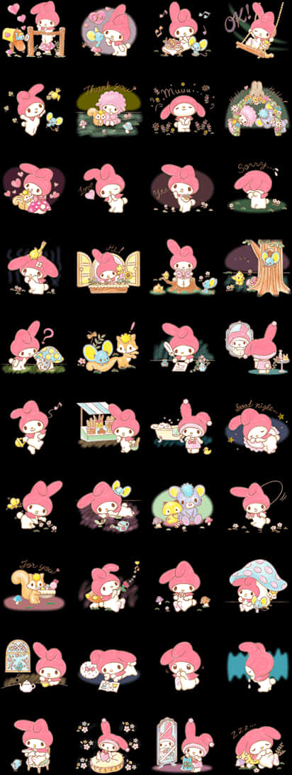 My Melody 表情與活動精選合集 — 可愛風格 壁紙