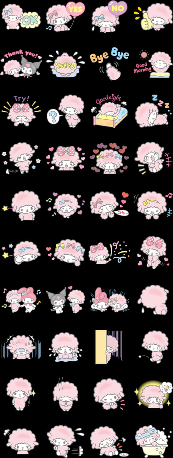 My Melody 表情貼紙組