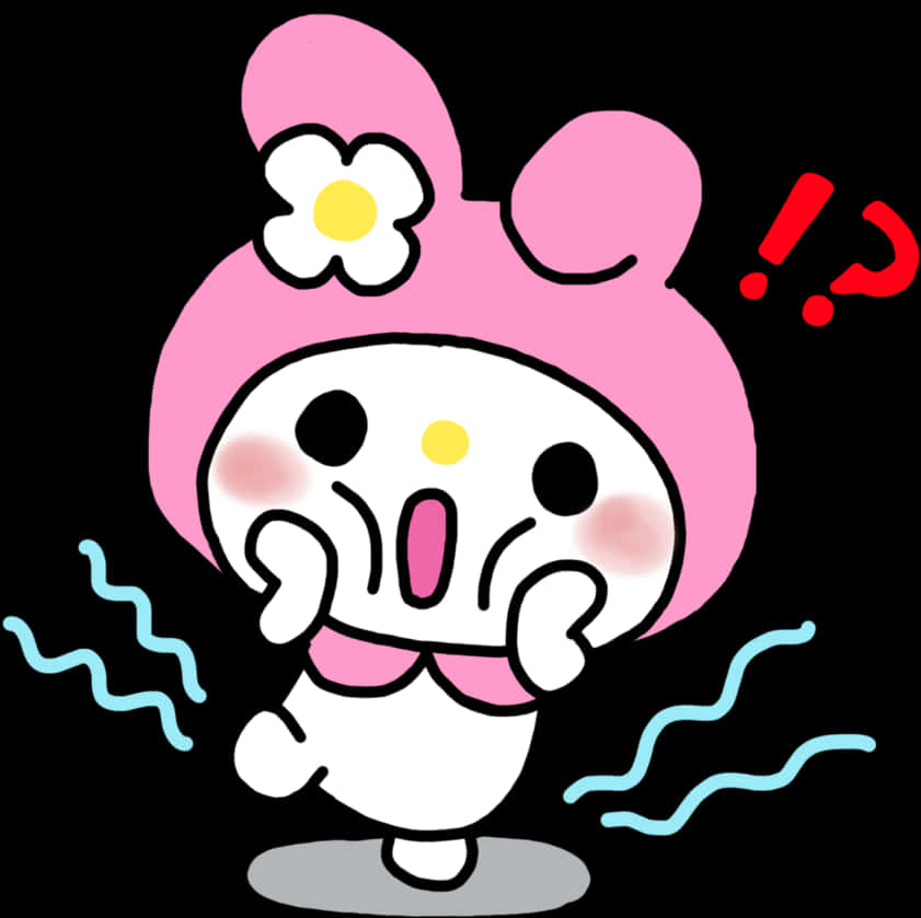 My Melody 驚訝表情 — Sanrio 壁紙