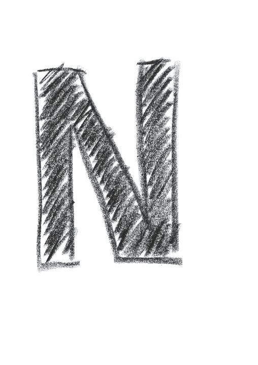 黑板風格字母N 壁紙