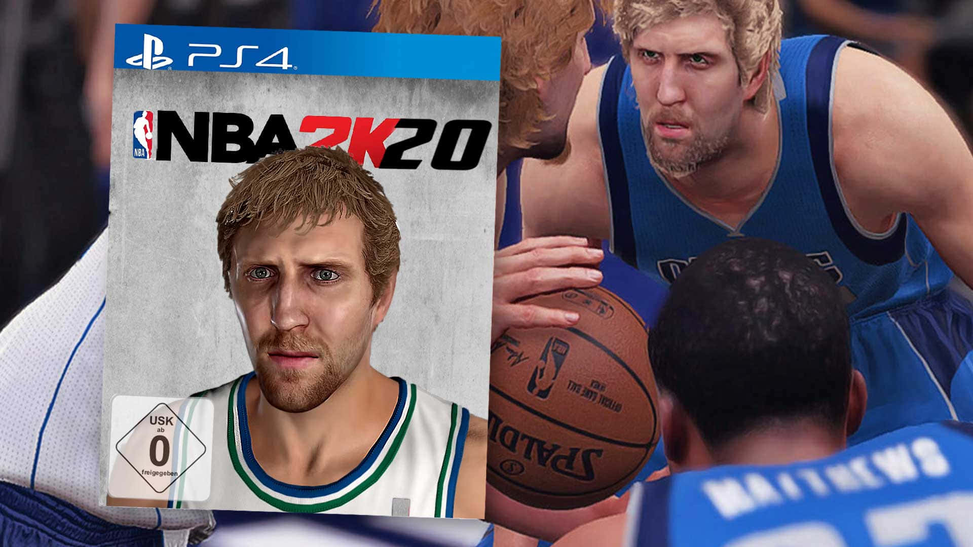 NBA 2K20 PS4 遊戲封面，包含籃球運動員和遊戲場景。 — NBA 壁紙