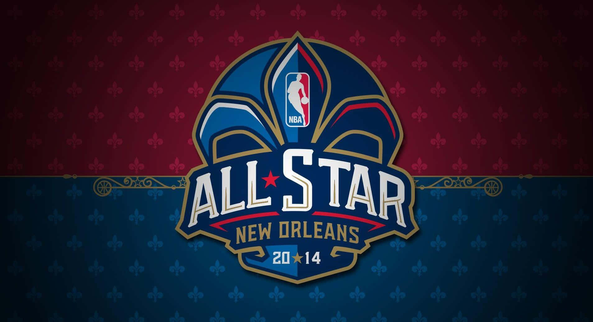 NBA All Star 紐奧良 2014 活動標誌，採用鳶尾花設計。 — NBA 壁紙