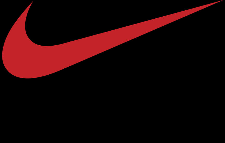 Nike Swoosh 紅色標誌在黑色背景上 壁紙