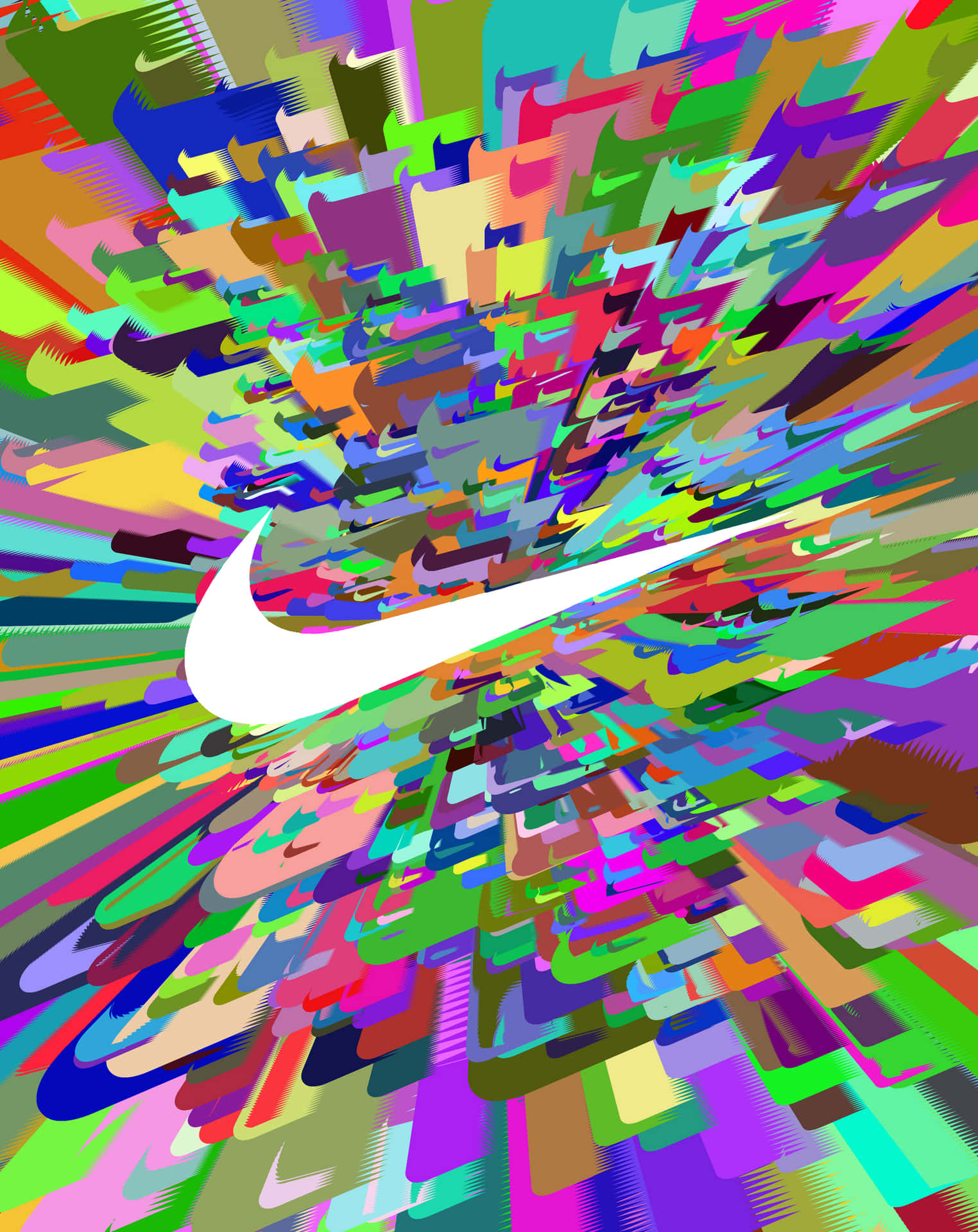 Nike 標誌融入多彩抽象圖案 壁紙
