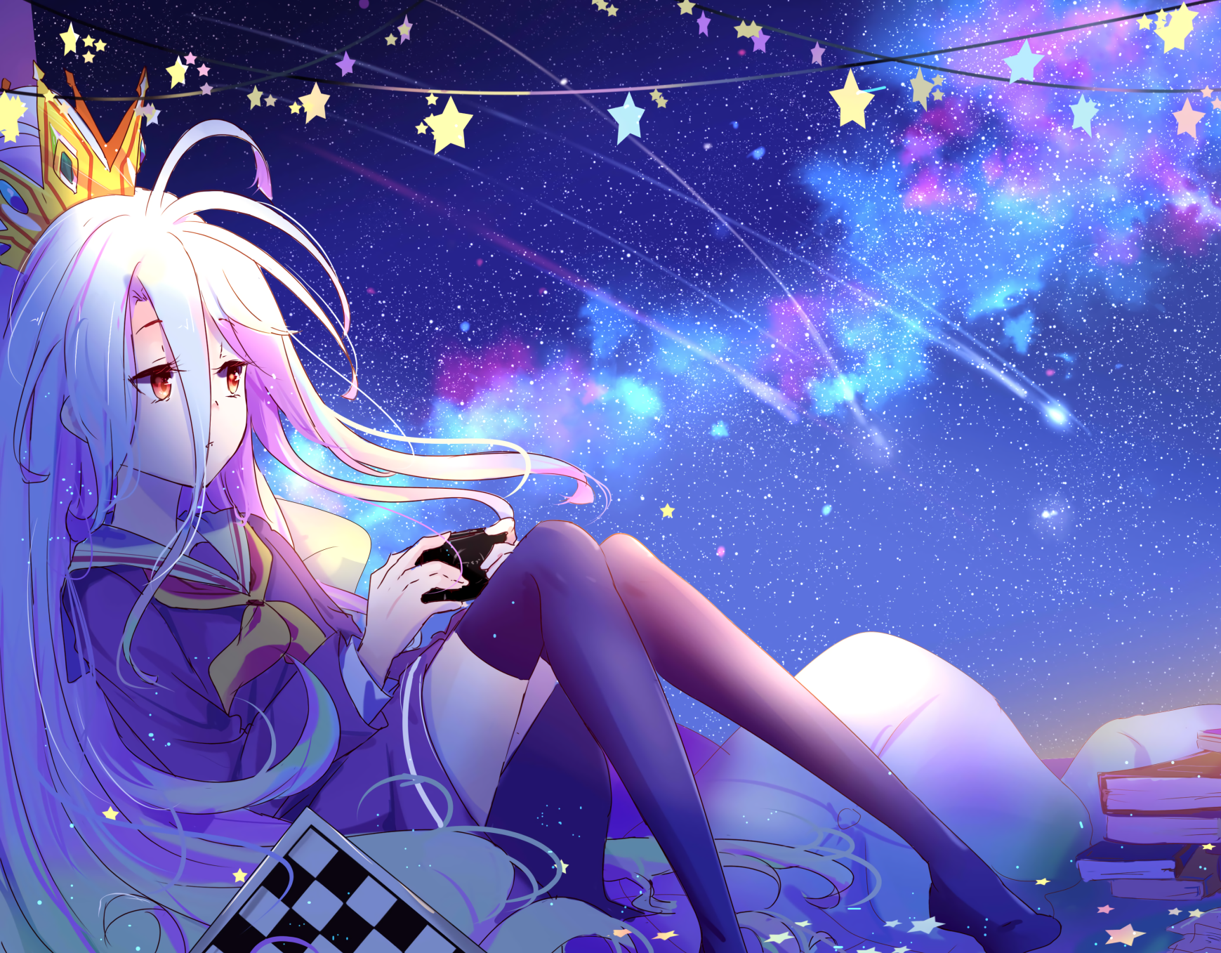 空白兄妹踏上成為最強遊戲玩家的旅程——《No Game No Life》 壁紙
