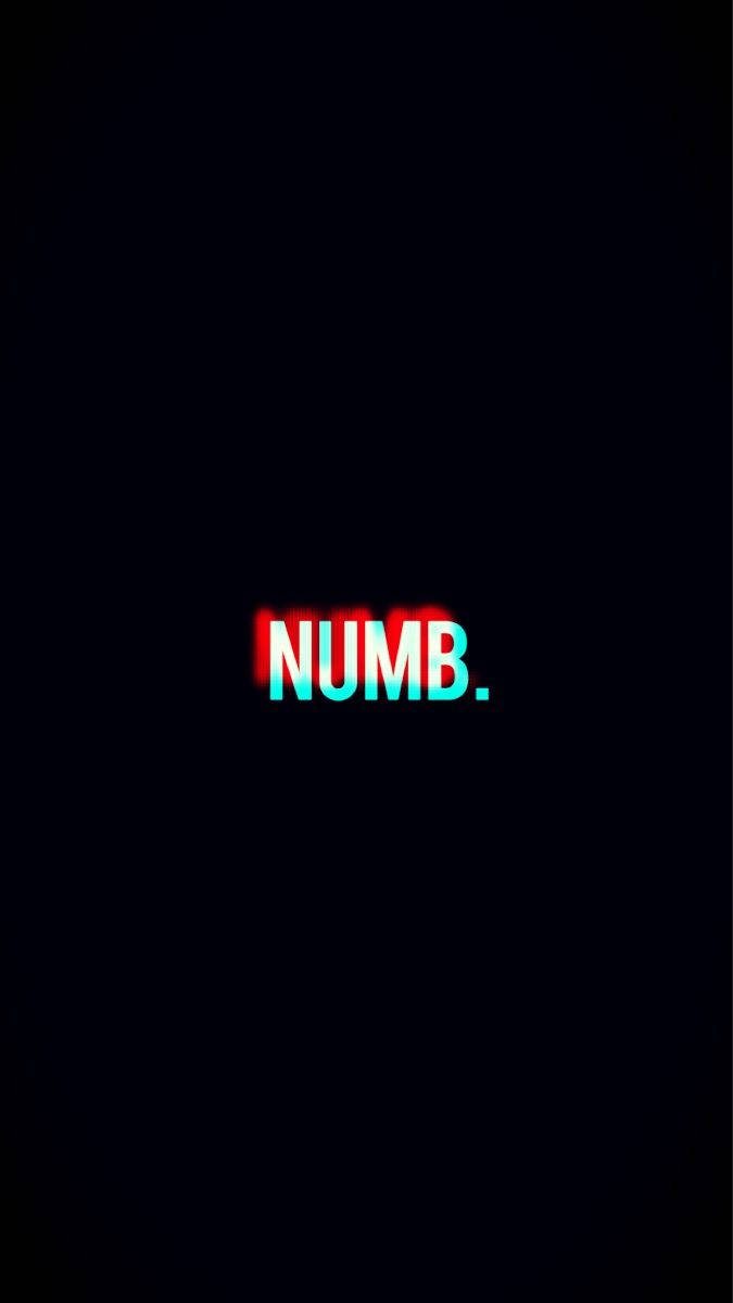 黑色背景上顯示「NUMB.」的霓虹文字 — 超炫動圖 壁紙