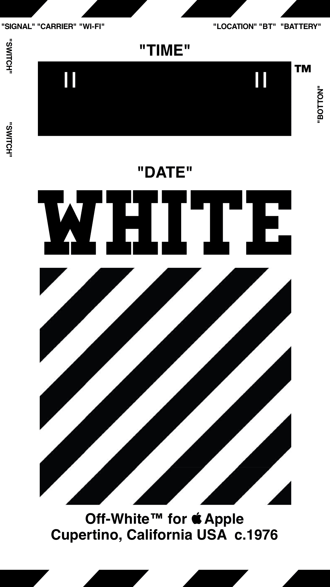 閃耀背景上的迷人Off-White標誌 壁紙
