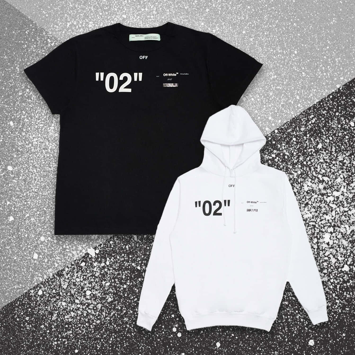 Off White 短袖與連帽上衣套裝 壁紙