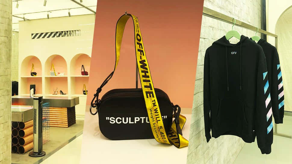 Off White 亞硫酸鹽連帽上衣與包包 壁紙