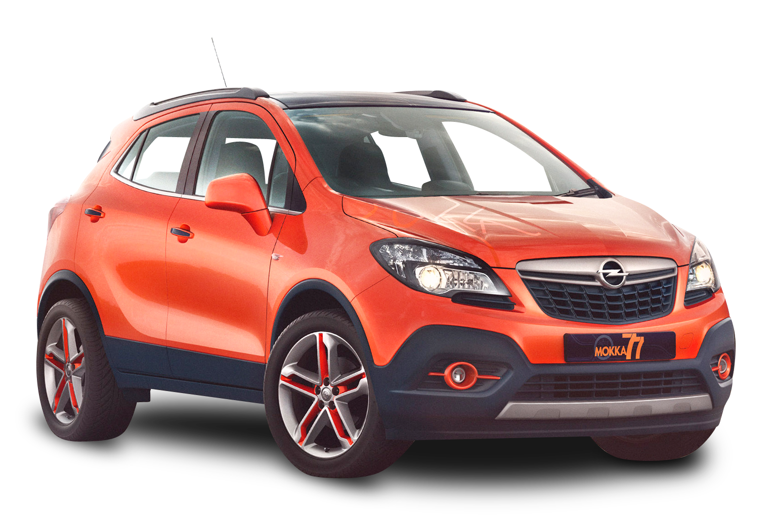 橘色Opel Mokka SUV 壁紙