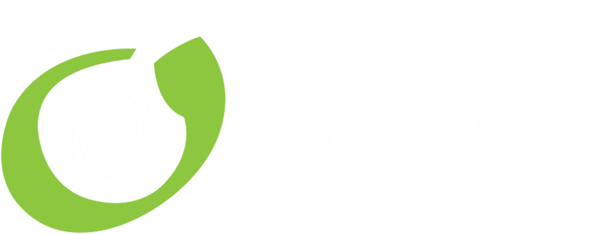 Origin 標誌 白色配青綠色 壁紙