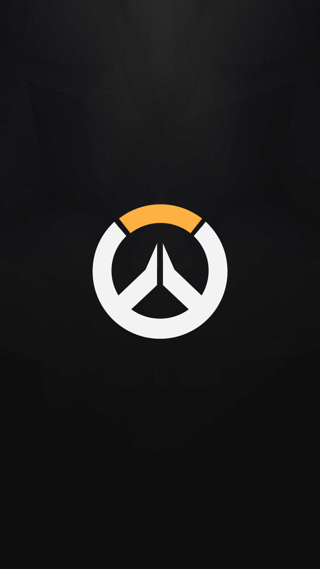 標誌 桌布 壁紙 — Overwatch 標誌在帶有紋理的黑色背景上以鮮明的橙色點綴發光。