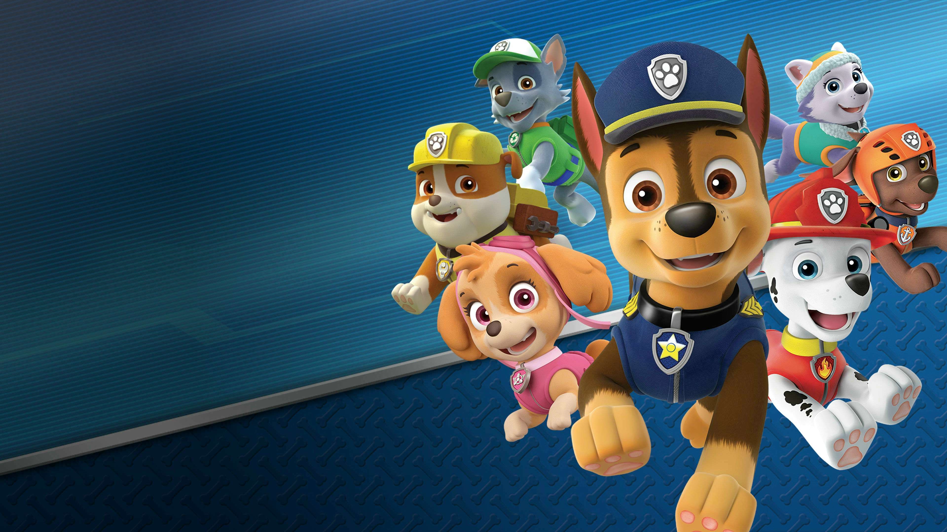 Paw Patrol 救援犬團隊的動感姿勢。 — 汪汪隊立大功 GIF 壁紙