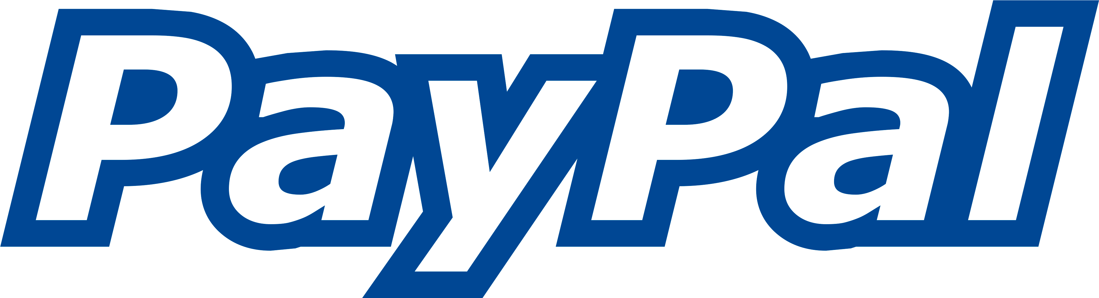 PayPal 桌布 壁紙 — PayPal 標誌以粗體白色字母搭配藍色輪廓，背景為黑色。