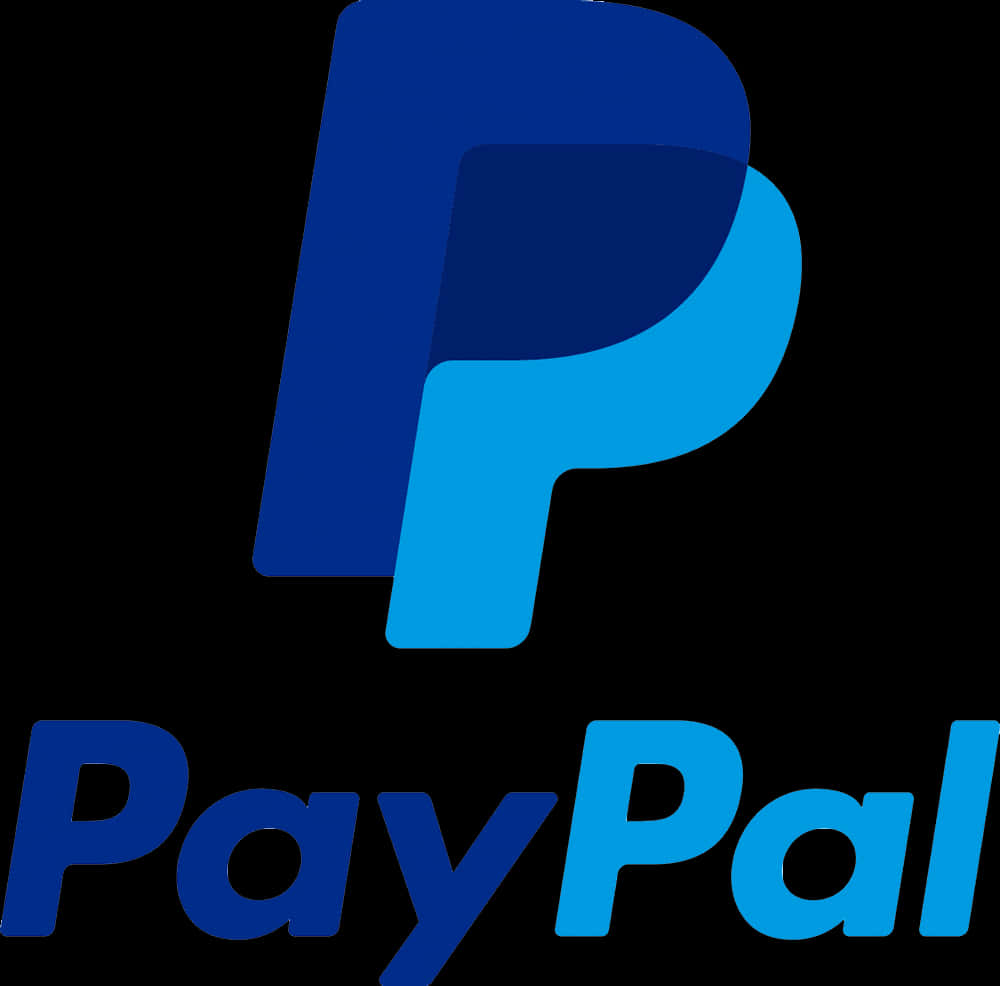 X 桌布 壁紙 — PayPal 標誌以黑色背景上的漸變藍色風格化 'P' 為特色。