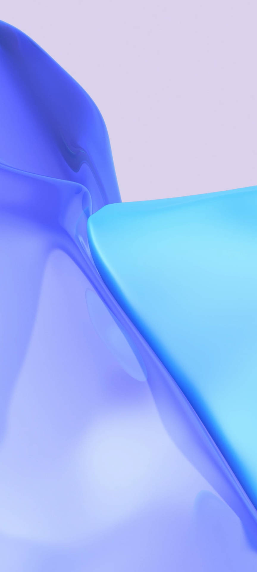 薰衣草背景上的抽象藍色布料褶皺 — Amoled 壁紙