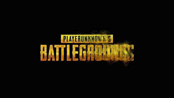 電玩遊戲 桌布 壁紙 — PlayerUnknown's Battlegrounds 標誌在純黑背景上閃耀著火黃色和橙色光芒。