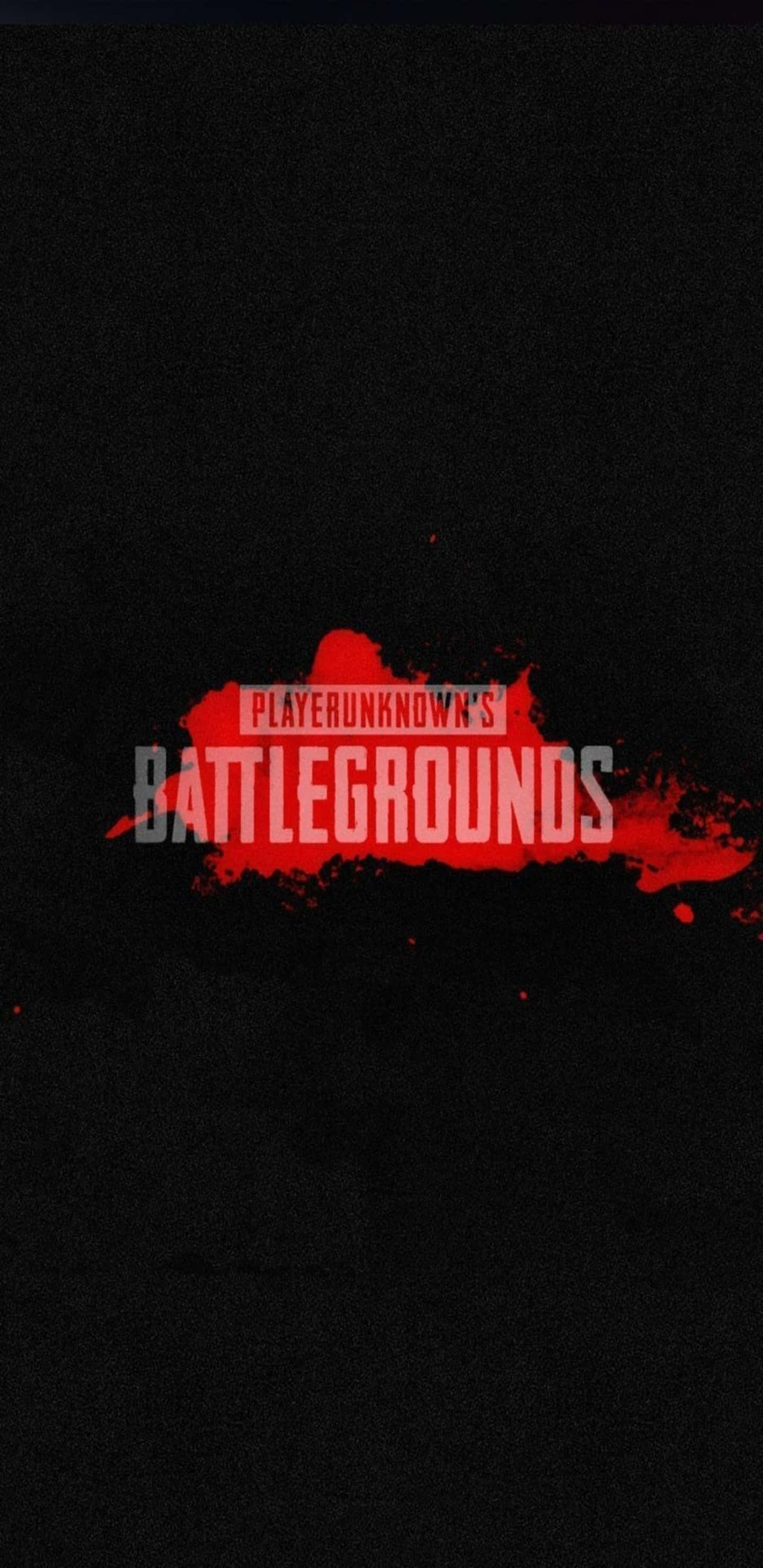 絕地求生 桌布 壁紙 — PlayerUnknown's Battlegrounds 大膽的紅色潑濺標誌在粗糙的黑色紋理背景上脫穎而出。