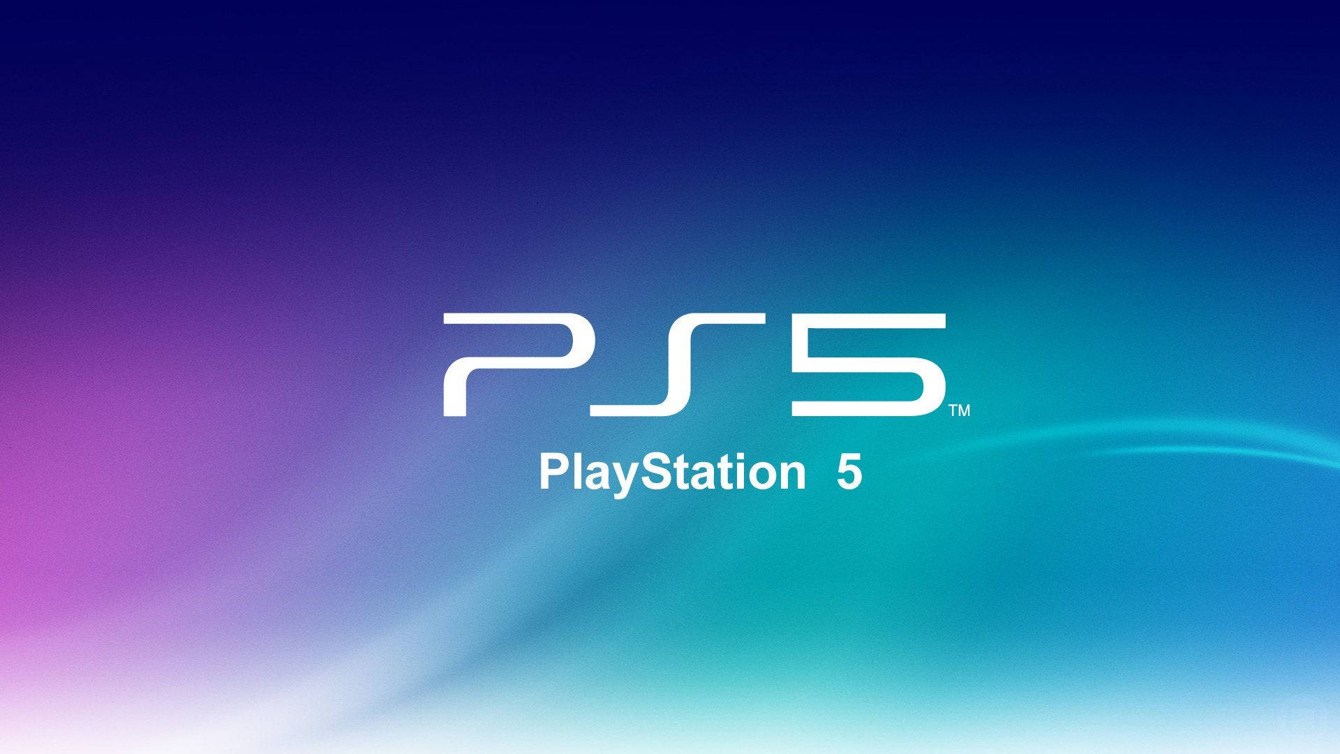 PlayStation 5 標誌在色彩繽紛的漸變背景上。 — Ps4 壁紙