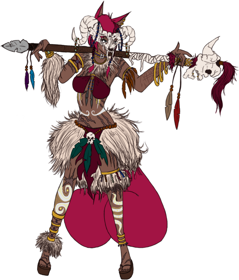 奇幻_女巫_戰士_插畫.PNG 壁紙