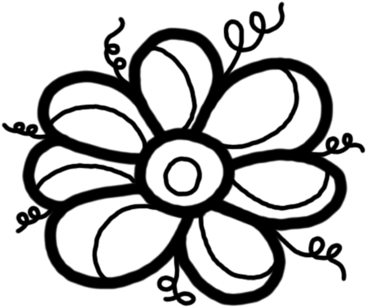 手繪花朵塗鴉.PNG 壁紙