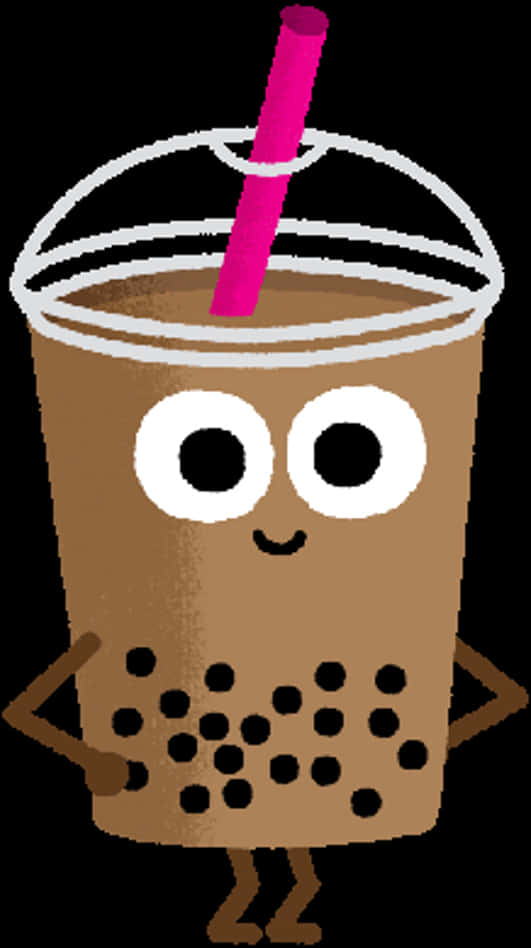 可愛奶茶角色.PNG 壁紙