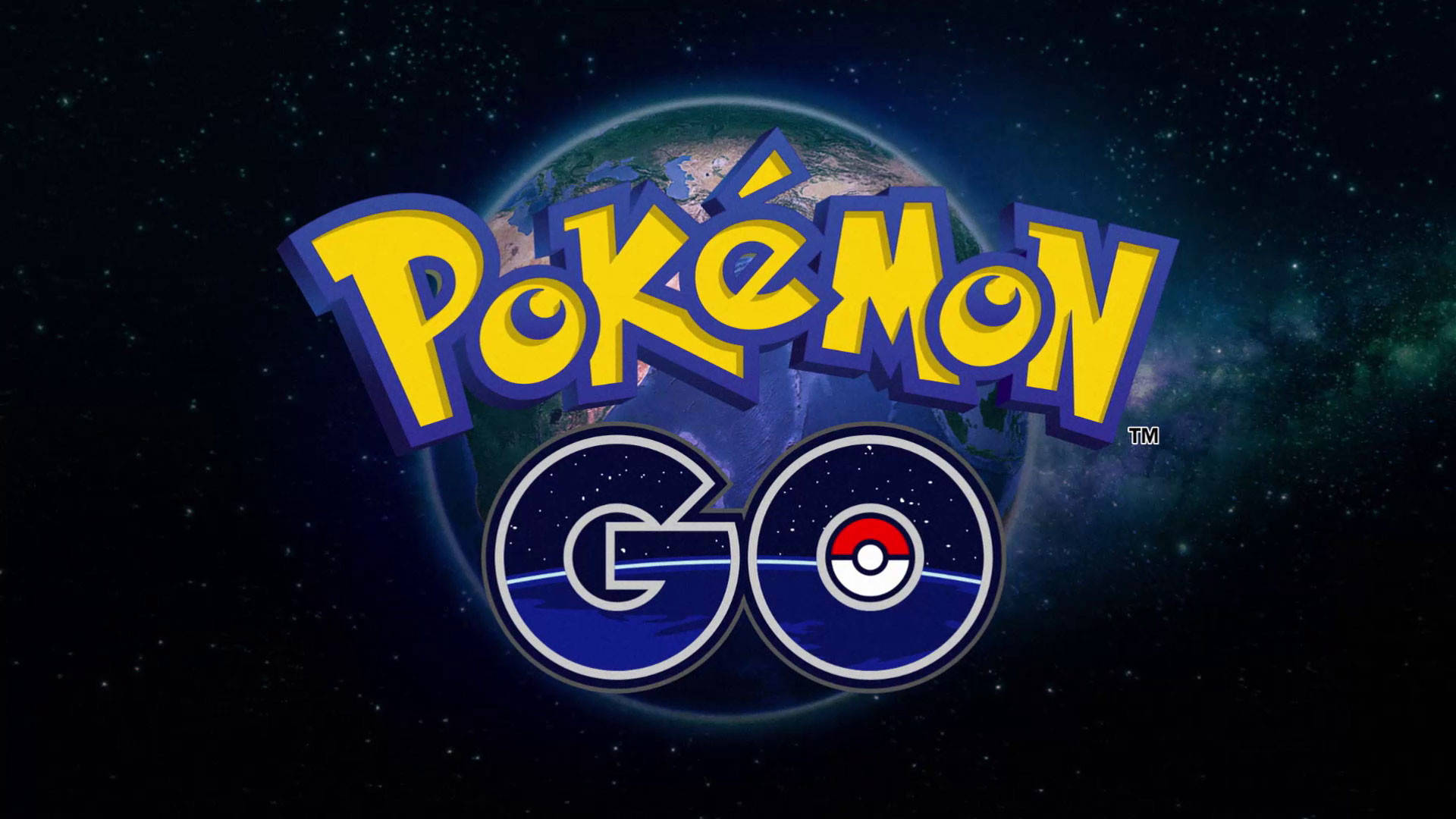 Pokémon GO 標誌漂浮在太空中，地球在背後。 — 4K 寵物小精靈壁紙 壁紙