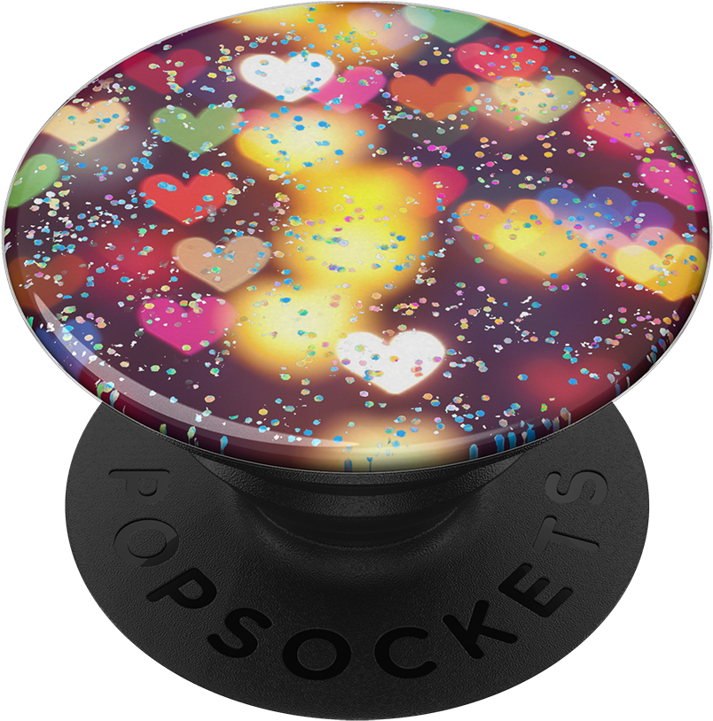 多彩散景愛心 Pop Socket 手機支架 壁紙