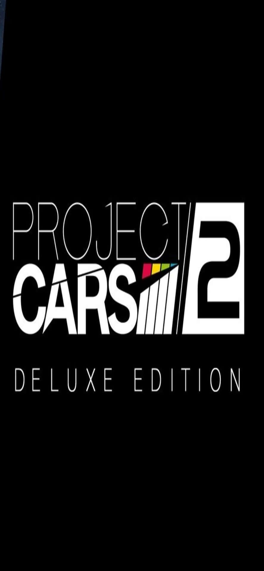 黑色背景上的白色 Project Cars 2 Deluxe Edition 標誌。 — Project Cars 2 壁紙