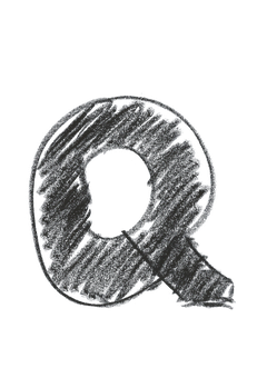 粉筆風格字母Q 壁紙
