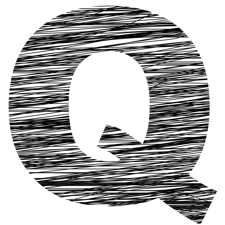 塗鴉風格字母Q 壁紙