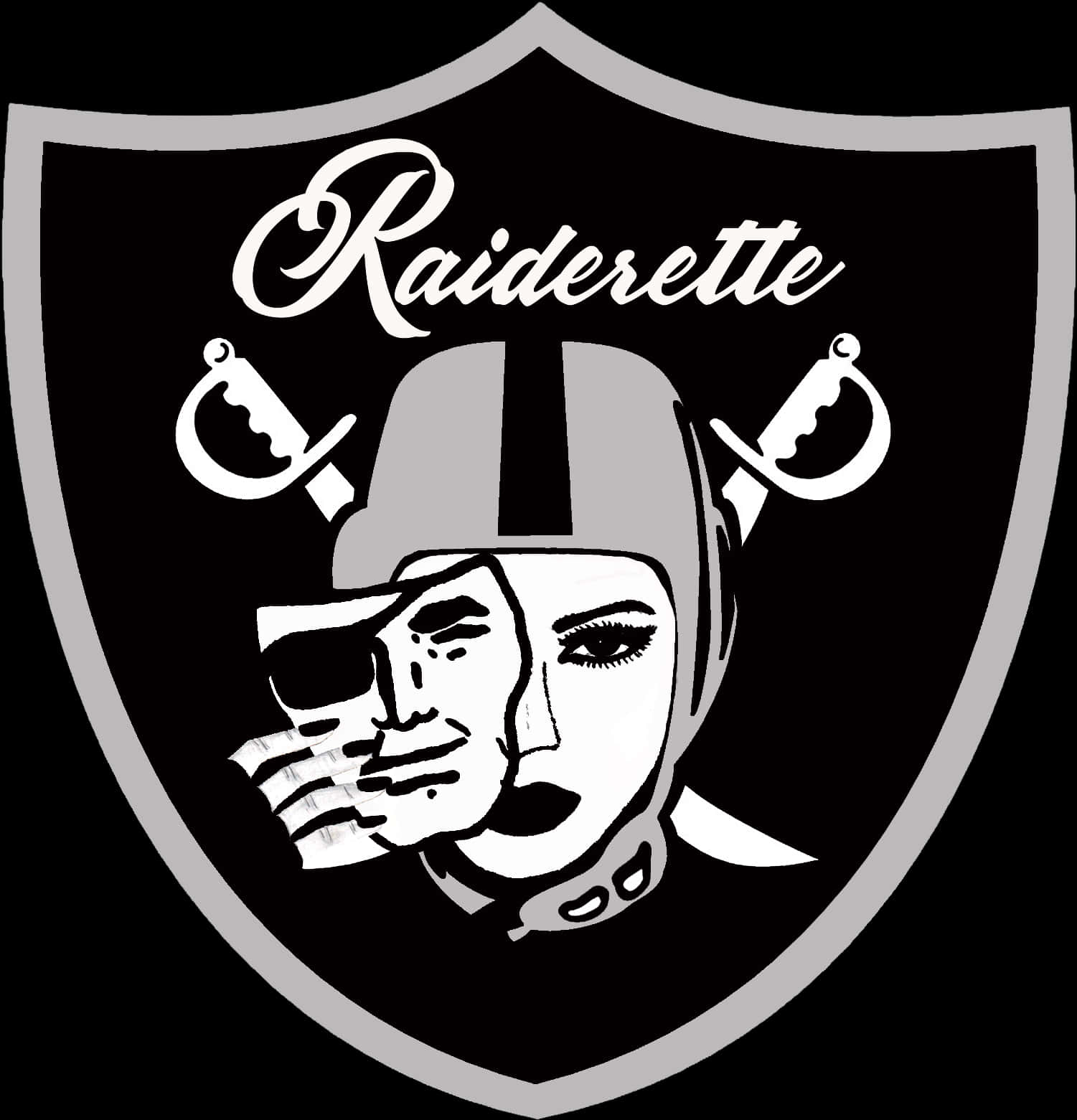 Raiderette 標誌黑白款 壁紙