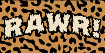 豹紋圖案 Rawr 文字 壁紙